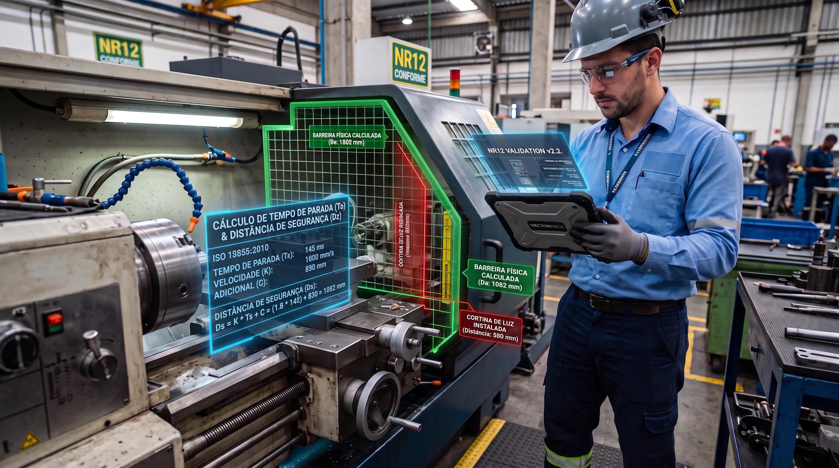 Máquina industrial e adequação NR12